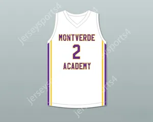 Custom nay Youth / Kids Jalen Duren 2 Montverde Academy Eagles White Basketball Jersey 2 Top cousé S-6XL