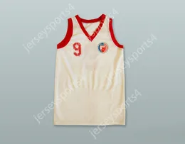 Custom nay Youth / Kids KK CRVENA ZVEZDA 9 Red Star Beograd Serbia White Basketball Jersey Top cousé S-6XL