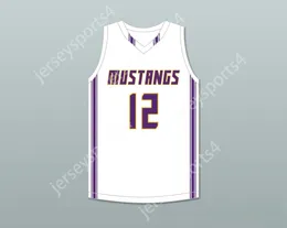 Aangepaste nee jeugd/kinderen Max Christie 12 Rolling Meadows High School Mustangs White Basketball Jersey 2 gestikt S-6XL