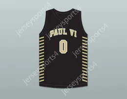 Custom nay Youth / Kids Trevor Keels 0 Paul VI Catholic High School Panthers Black Basketball Jersey 2 Stitched S-6XL
