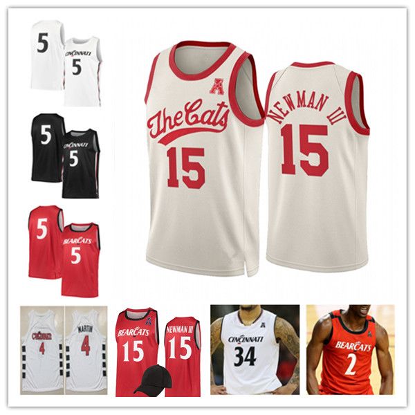 Ncaa Basketball Cincinnati Bearcats Maillots Jeremiah Davenport David DeJulius Hayden Koval Abdul Ado Mika Adams-Woods Mike Saunders Jr. John Newman III Lakhin 4XL