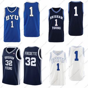 Custom NCAA College Brigham Young Cougars Basketball Jersey jimmer fredette Tredyn Christensen Hao Dong Gideon George Dallin Hall Tanner Hayhurst Spencer Johnson