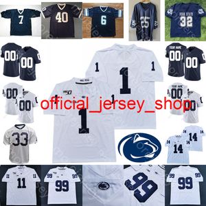 Custom NCAA College voetbaltrui Justin Shorter Jan Johnson John Reid Toney Yetur Gross-Matos McSorley Allen Joe Paterno