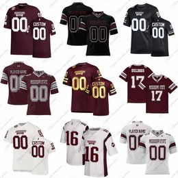 Aangepaste NCAA College voetbalshirts Smith Anderson Davis Harris Russell Crumedy Pickering Clayton Dinkins Nelson Russell''Mississippi''State''Bulldogs''
