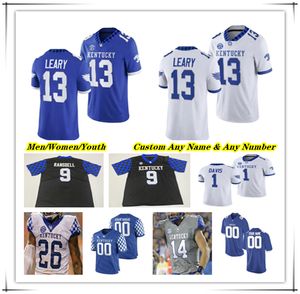 Maillot de football universitaire des Wildcats du Kentucky, Devin Leary Ray Davis JuTahn McClain Tayvion Robinson Barion Brown Dane Key Maxwell Hairston Trevin Wallace J.J. Tisserand