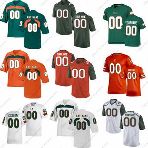 Aangepaste NCAA College Miami Hurricanes voetbalshirts Mesidor Moss Moten Neely Scheuerman Taylor III Wayne Williams Bissainthe Bryant Flagg Jr. Houvardas Mauigoa