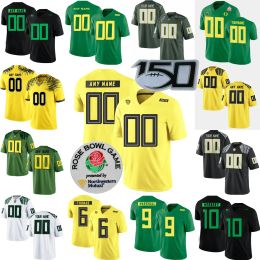 Aangepaste NCAA College Oregon Ducks voetbalshirts 10 Justin Flowe 1 Noah Sewell 76 Josh Conerly Jr. 10 Bo Nix 8 Dontae Manning 13 Ty Thompso