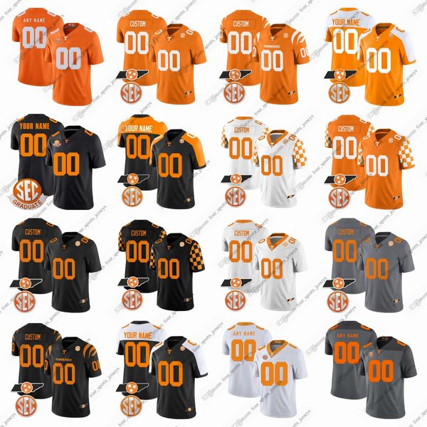 Camisetas de fútbol personalizadas de los voluntarios de Tennessee de la NCAA College Garrett Young Charlie Browder McCallan Castles Ethan Davis Cody Duncan Okoye cuatro camisetas deportivas