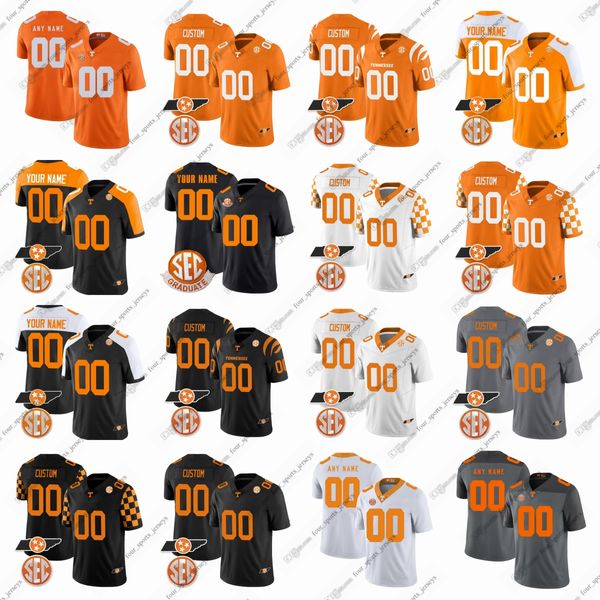 Maillots de football personnalisés NCAA College Tennessee Volunteers Dylan Sampson Cameron Seldon Jabari Petit Patrick Wilk Jaylen Wright Bittner quatre maillots de sport