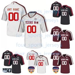 Custom NCAA College Texas Aggies voetbalshirts Graham Brasher Brown Campbell Jackson Lane Maleski Marshall Muhammad III Preston Price Stewart Surber