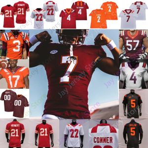 Maillot de football personnalisé NCAA College Virginia Tech Hokies Michael Vick Grant Wells Keshawn King Dax Hollifield Nasir Peoples Kaleb Smi