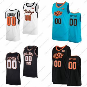 Aangepaste NCAA Cowboys College basketbalshirts Mike Marsh Justin McBride Carson Sager Javon Small Bryce Thompson Quion Williams John-Michael Wright