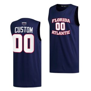 Aangepaste NCAA Florida Atlantic Owls College basketbalshirts Jack Johnson Brenen Lorient Alijah Martin Jakel Powell Alejandro Ralat Giancarlo Rosado Vanterpool