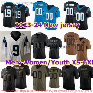 Maillot de football personnalisé S-6XL cousu cousu 6 BakerMayfield 1 CamNewton 22 ChristianMcCaffrey 59 LukeKuechly 2 DJMoore 14 SamDarnold 79 IkemEkwonu Maillots