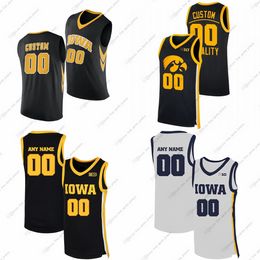 Camisetas de baloncesto personalizadas de la NCAA Iowa Hawkeyes College Dasonte Bowen Even Brauns Jovone Cater Ladji Dembele Josh Dix Owen Freeman Brock Harding Spencer Hutchison