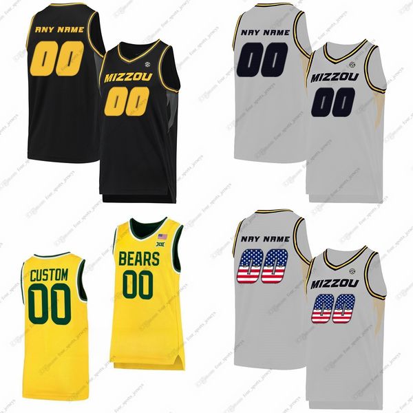 Maillots de basket-ball personnalisés NCAA Missouri Tigers College Tamar Bates Kaleb Brown JV Brown Butler Jesus Carralero Martin Noah Carter Sean East II François Grill