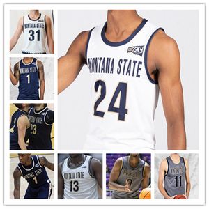 Personnalisé Ncaa Montana State Basketball Jersey College Xavier Bishop Jubrile Belo Amin Adamu Sam Lecholat Patrick McMahon Abdul Mohamed RaeQuan Battle Great Osobor