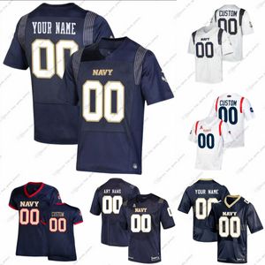 Custom NCAA Navy Midshipmen College Football Maglie Fofana Hall Jr. Point Reynolds Tecza Viteri Bell Campbell Carruthers Howard Kapono Kent Myers Umbarger