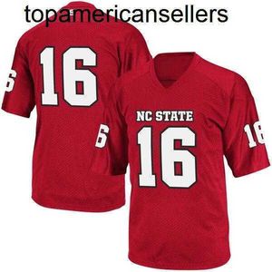 Personnalisé NCAA NC State Wolfpack Votre nom S-6XL Blanc Rouge 9 Bradley Chubb 17 Philip Rivers 16 Russell Wilson College Retro Football Jersey