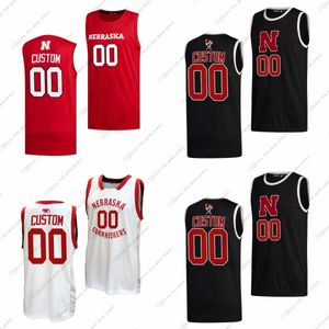 Aangepaste NCAA Nebraska Cornhuskers College basketbalshirts Josiah Allick Henry Burt Jarron Coleman Matar Diop Juwan Gary Jeffrey Grace III Sam Hoiberg Jacobsen