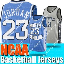 CUSTOM NCAA Caroline du Nord 23 Michael Jersey Allen 3 Iverson Georgetown Hoyas College Maillots de basket-ball