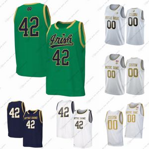 Aangepaste NCAA Notre Dame vechten Irish College basketbalshirts Carey Booth Raheem Braiton Markus Burton Thomas Crowe Tae Davis Zane Harbaugh Thomas Hattan Imes