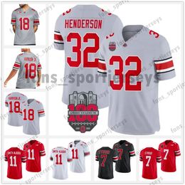 C.J. Stroud 2023 Ohio State Buckeyes College Football Jerseys Osu Custom Treveyon Henderson Jaxon Smith-Njigba Miyan Williams Hayden Marvin Harrison Jr Emeka Egbuka