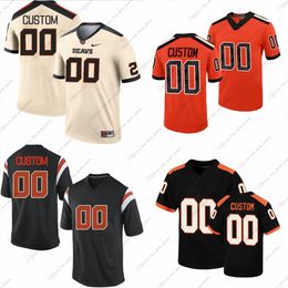 Aangepaste NCAA Oregon State Beavers College voetbalshirts Voltin White Collins Faamoe Golden Hickle Hodgins Howard Lolohea Omotosho Rawls Saluni Shippen Sio