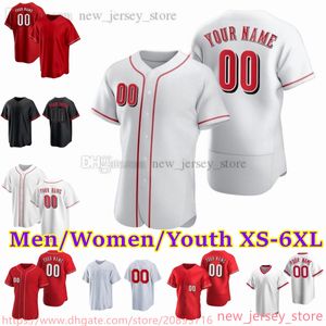 Maillot de baseball personnalisé NCAA S-6XL 5 Johnny Bench 19 Joey Votto 30 Ken Griffey Jr. 11 Barry Larkin 8 Joe Morgan 37 Tyler Stephenson 44 Maillots cousus Elly De La Cruz