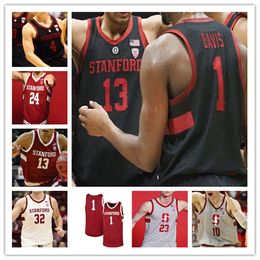 Aangepaste basketbalshirts van Ncaa Stanford College Max Murrell Harrison Ingram Jaiden Delaire Maxime Raynaud Spencer Jones Michael O'Connell Noah Taitz Isael Silva