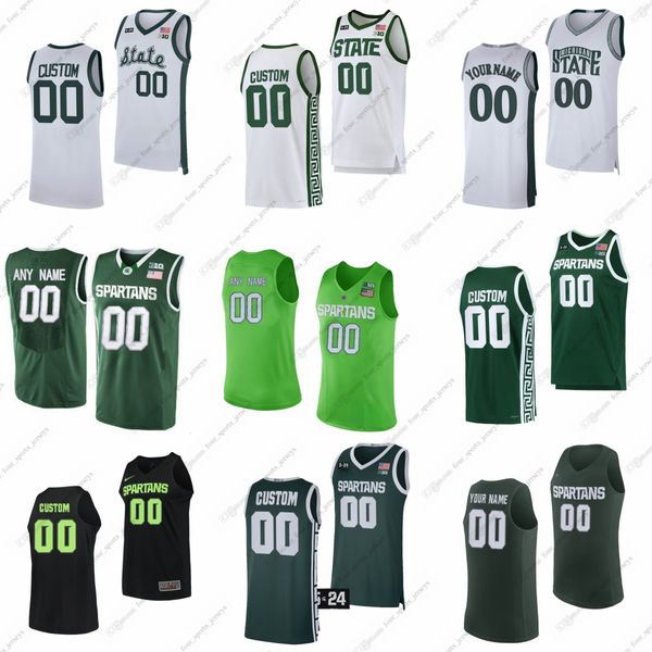 Maillots de basket-ball personnalisés NCAA State Spartans College Steven Izzo Jaxon Kohler Gehrig Normand Nick Sanders Mady Sissoko Davis Smith Tyson Walker