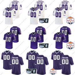 Aangepaste NCAA TCU Horned Frogs College voetbalshirts LaDainian Tomlinson Davey OBrien Bob Lilly Sammy Baugh Andy Dalton Aaron Schobel Larry Brown