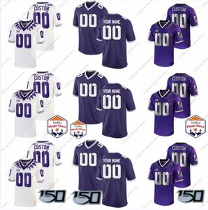 Aangepaste NCAA TCU Horned Frogs College voetbalshirts Fontenette Foster Johnson Milliman Perry Spaeth Ward Black Kell Laminack Sandy Frederic Laterza
