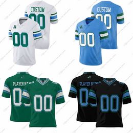 Aangepaste NCAA Tulane Green Wave College voetbalshirts Matt Forte Michael Pratt Shaun King Cairo Santos Tanzel Smart Patrick Johnson Willie Fritz Ryan Grant