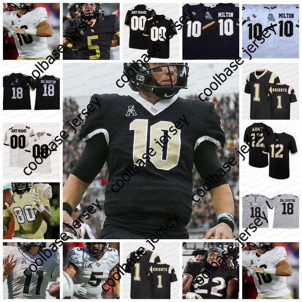 Maillots de football personnalisés NCAA UCF Knights McKenzie Milton Isaiah Bowser Ryan O'Keefe Josh Celiscar Johnny Richardson Jeremiah Jean-Baptiste