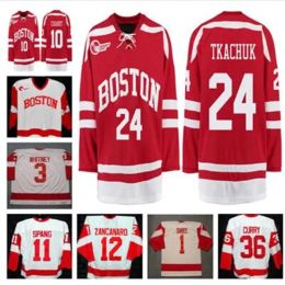 Maillots de hockey personnalisés de l'Université Ncaa BU 3 Ryan Whitney 9 Jack Eichel 7 Charlie McAvoy 3 Coyle 19 Clayton Keller 24 Keith Tkachuk McBain McL