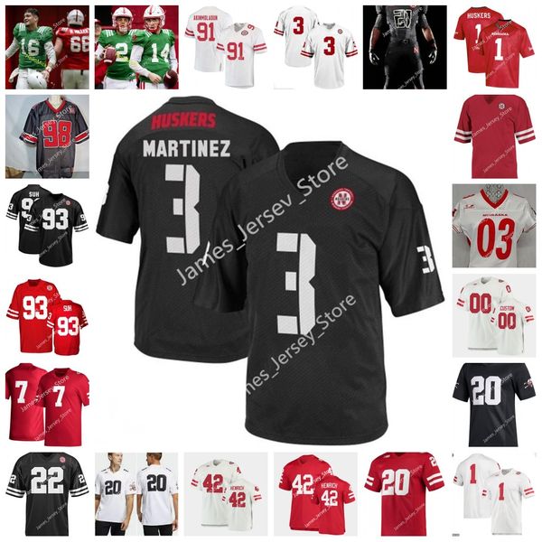 Custom Nebraska Cornhuskers College Football Football Cousued Jerseys 42 Nick Henrich 16 Nadab Joseph 2 Caleb Tannor 28 SEVION MORRISON 2 Adrian Martinez 69 Turner Corcoran