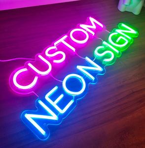 Aangepaste neon led Night Light Signs Led Neon Light Emitting Word Restaurant Bar Wedding Event Decoratief licht scène Layout Gift2216672