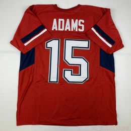 Aangepaste nieuwe Davante Adams Fresno State Red College Stitched voetbaljersey Voeg elk naamnummer toe