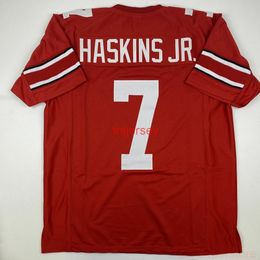 Aangepaste nieuwe Dwayne Haskins Ohio State Red College Custom Stitched Football Jersey Men XL Stitch Voeg elk naamnummer toe