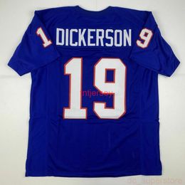 Aangepaste nieuwe Eric Dickerson Smu Blue College Stitched voetbaljersey Voeg elk naamnummer toe