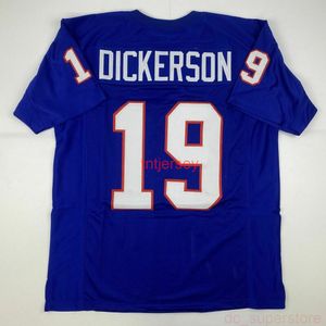Aangepaste nieuwe Eric Dickerson Smu Blue College Stitched voetbaljersey Voeg elk naamnummer toe