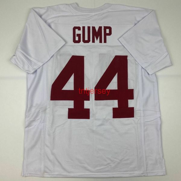 Nouveau maillot de football cousu de Forrest Gump Alabama White College Ajouter n'importe quel numéro de nom