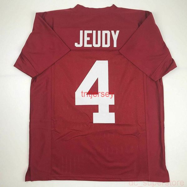 CUSTOM New JERRY JEUDY Alabama Red College Maillot de football cousu AJOUTER N'IMPORTE QUEL NUMÉRO DE NOM