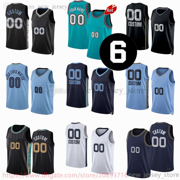 Custom New New Printed Basketball Jersey 12 Ja Morant 13 Jaren Jackson Jr. Tyrell Terry David Roddy Steven Adams Ziaire Williams Brandon Clarke Jerseys 6 parche