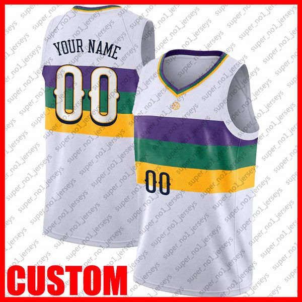 Custom Neuf Orleans Basketball Team Jersey Diy Nom Nom Numéro Sweat-shirt Taille S-XXL XCVN621A