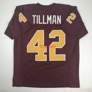 Aangepaste nieuwe Pat Tillman Arizona State Maroon College genaaid voetbaljersey Voeg een naamnummer toe