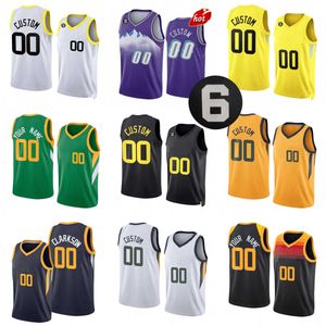 Nueva temporada personalizada Camiseta de baloncesto impresa 16 Simone Fontecchio 24 Walker Kessler Udoka Azubuike Lauri Markkanen Kelly Olynyk Clarkson Jerseys 6 parche