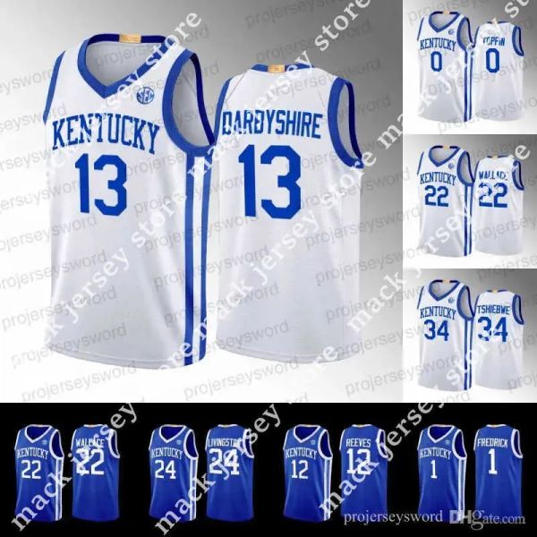 Nouveaux maillots personnalisés Kentucky Wildcats Grant Darbyshire 2022-23 Elite College Basketball Jersey Jacob Toppin Osca