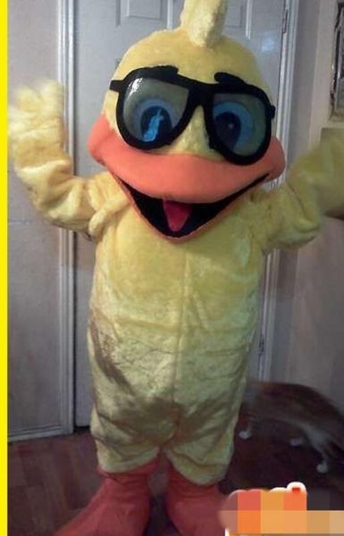 Costume de mascotte de canard jaune personnalisé taille adulte livraison gratuite